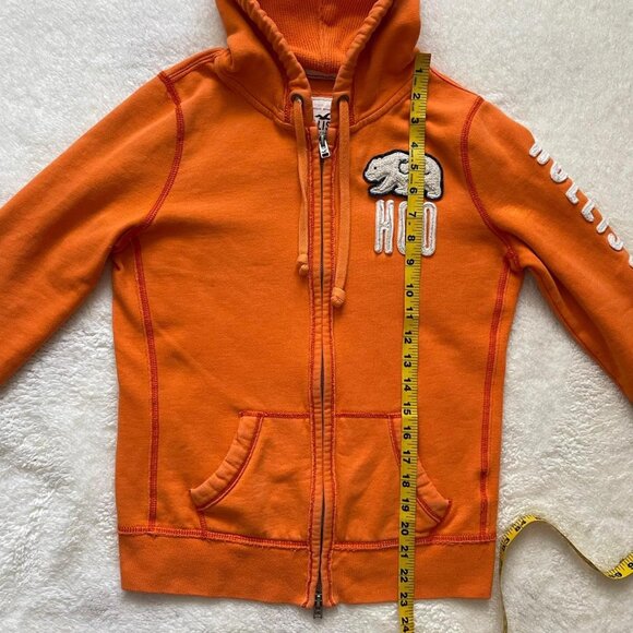 Y2K Orange Hollister Co. Zip Up Hoodie - Picture 4 of 8